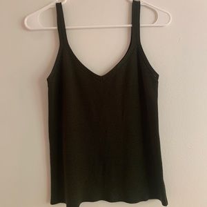 Vintage forest green knit tank top cami